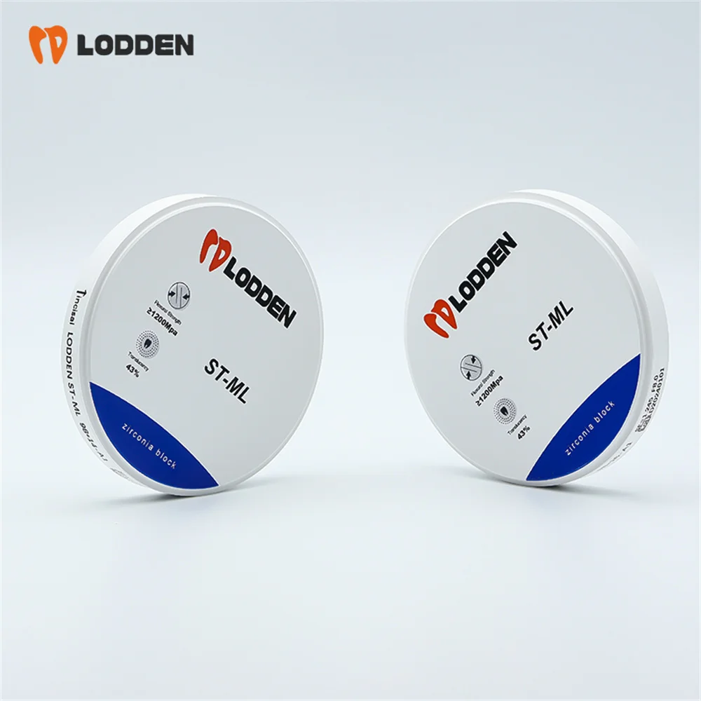 Lodden Dental Zirconia Block ST-ML 98mm Multilayer Zirconia Disc Dental Lab VITA 16 Colors Dentist Material CAD CAM Milling Disc