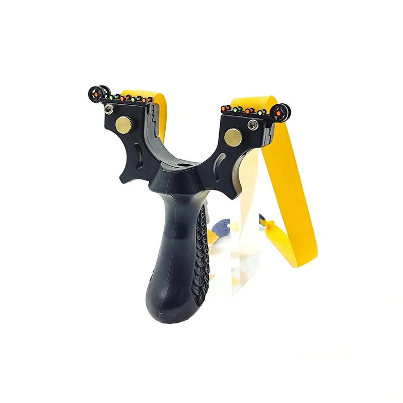 High Density Resin Shooting Hunting Slingshot Adult Fiber Optic Aiming Slingshot Outdoor Rubber Band Shooting Toys