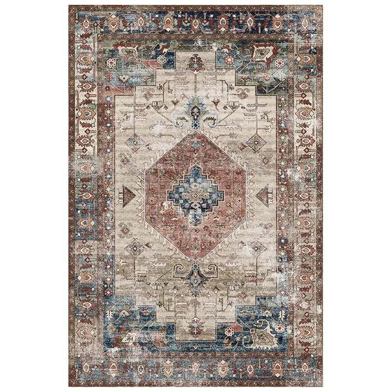 VIKAMA Non-slip Washable American Retro Large Rug for Living Room Bedroom Home Decor - view 2