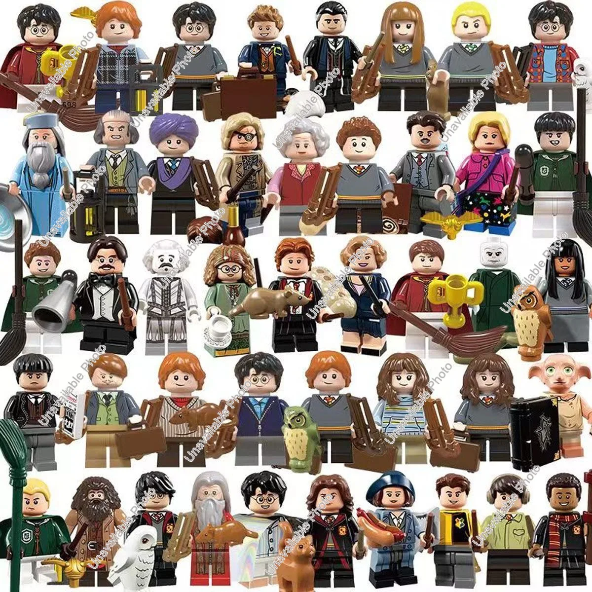 Harry Potter MINI Klocki Zabawki Lovegood Ron Malfoy Luna klocki dla dzieci prezent figurka akcji lalka