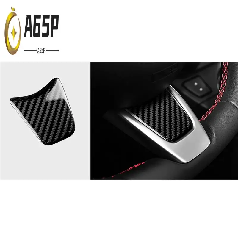 

A65P-Real Hard Carbon Fiber Sticker For Fiat 500 Abarth 595 2012 2013 2014 2015 Car Steering Wheel Cover Accessories