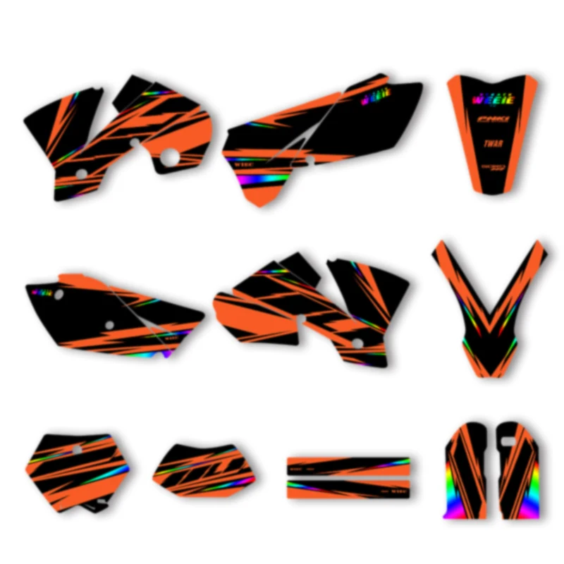 

DSMTECH Motorcycle Graphics Background Decal for KTM 125 250 300 350 450 2003 2004 SX SXF 2004 EXC Decals Stickers Kits 012