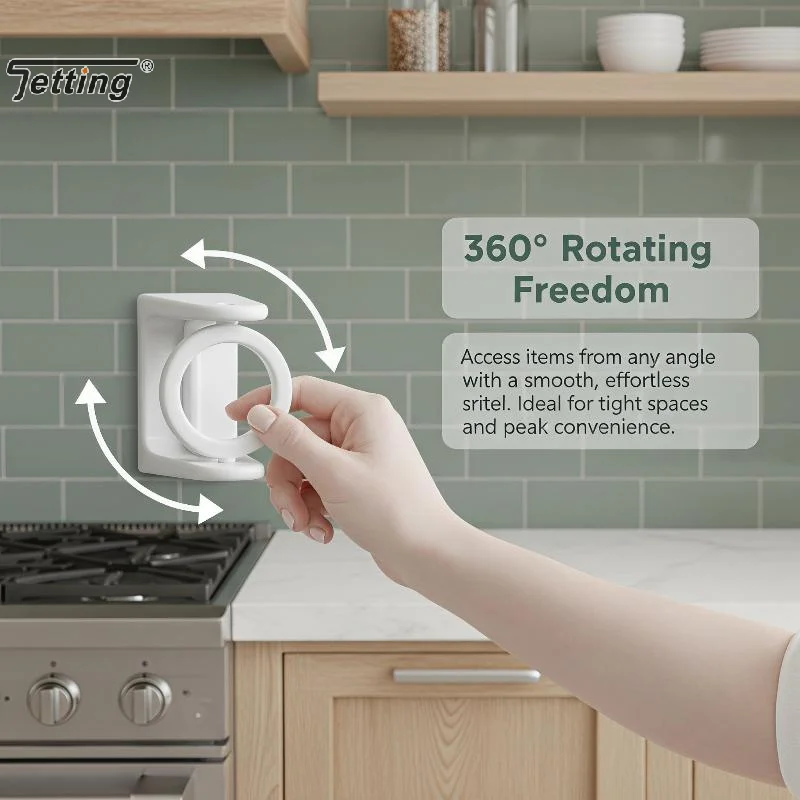 2 PCS Self Adhesive Curtain Rod Bracket 360 Degree Rotation Strong Adhesion For Bathroom Kitchen Bedroom Window view 3