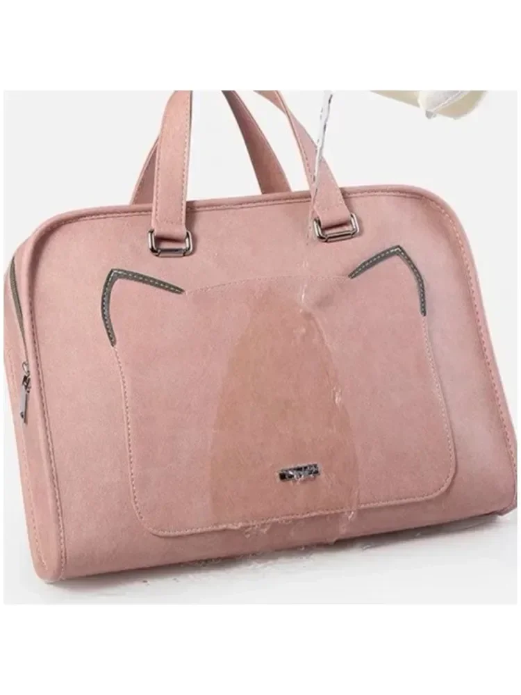 Pink Laptop Shoulder Bag Sleeve Handbag Waterproof MacBook Air Pro 13.3 14 15.6 16 Inch PC Case Travel Briefcase Shockproof