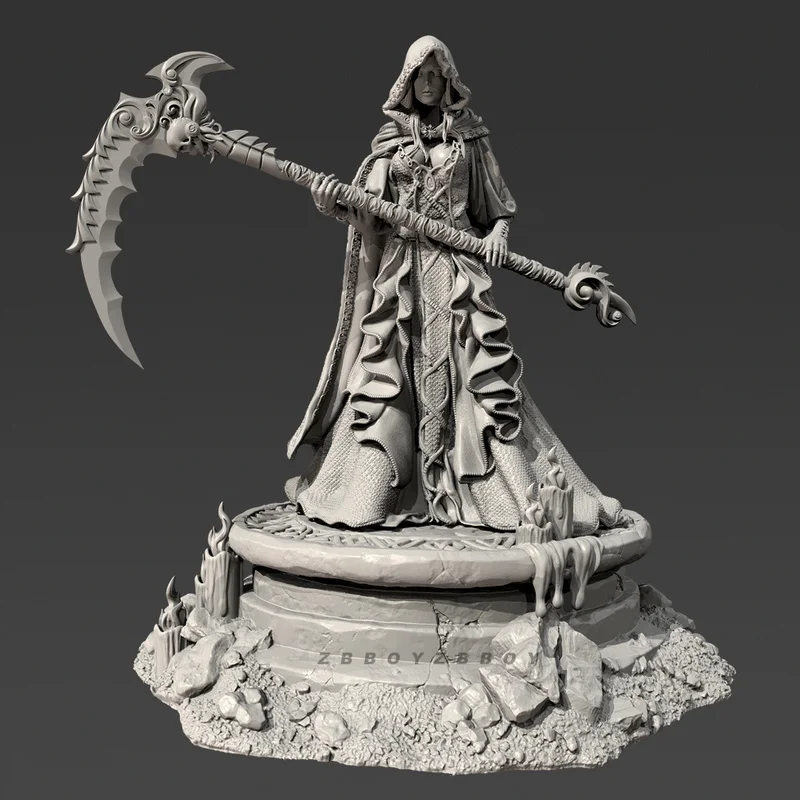 

38 мм 50 мм 75 мм Богиня Смерти, модель из смолы, фигурка Gk, микроминиатюрная 3d печатная белая модель игрушки, комплект в разобранном и неокрашенном виде