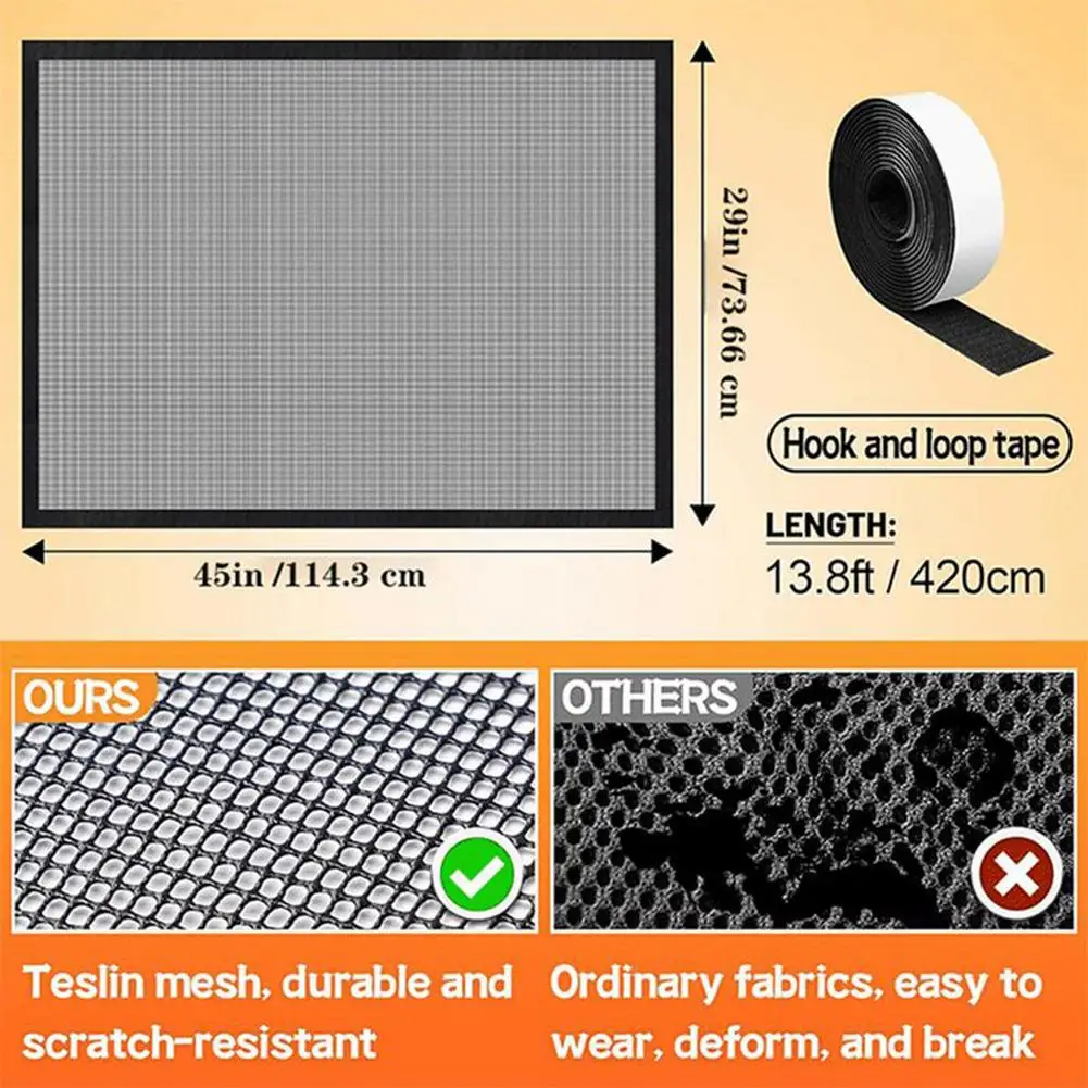 Childproofing Home Safety Mesh Fireplace Cover Safety Door Mesh Long-lasting Quality Materials Scratch Resistant