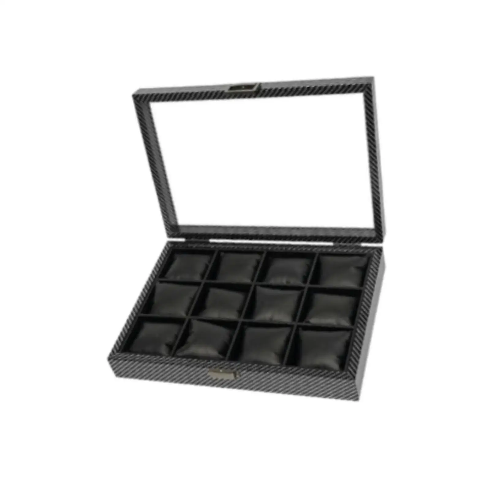 Wood Watch Carry Case Box Portable 12 Slots Storage Organizer Holder for Men Travel Protection Display Jewelry Collection Gift