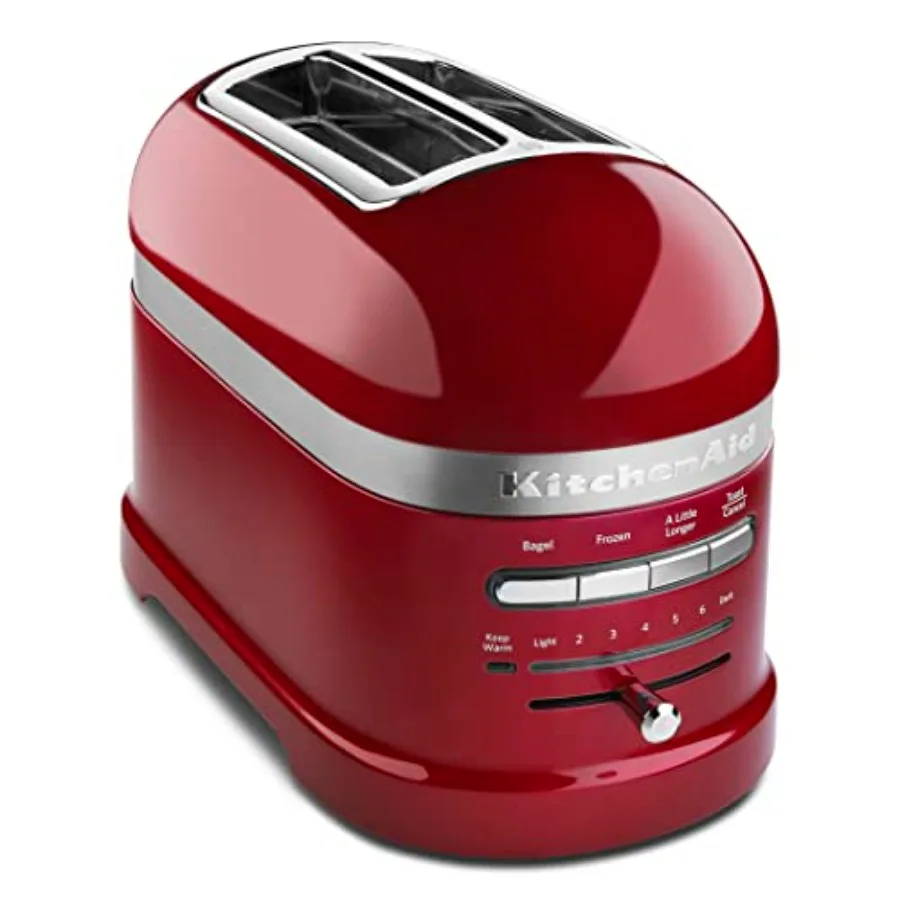 

2 Slice Pro Line Automatic Toaster with Extra Wide Slots in Candy Apple Red for Easy Toasting of Thick Bread and Bagels