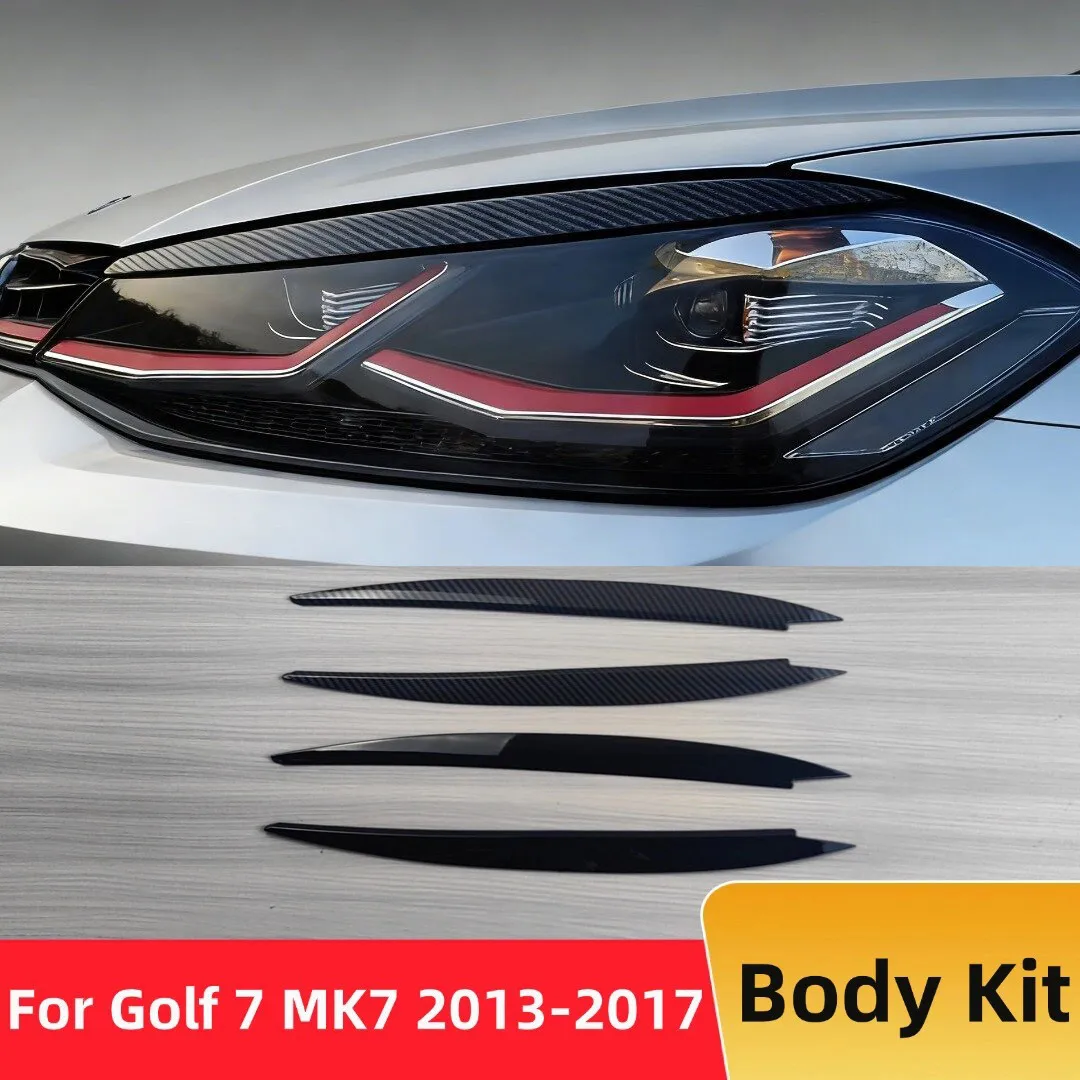 

Front Headlight Eyebrow Eyelid Trim For VW Golf 7 VII GTI GTD R MK7 2013-2017 Car Styling Exterior Part Car Styling Accessories