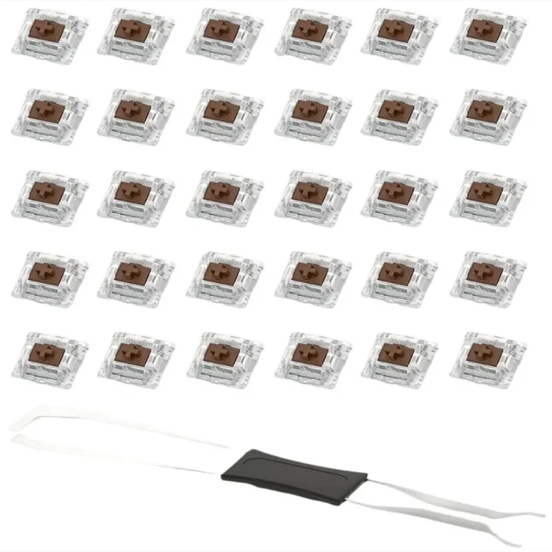 50/100pcs Mechanical Keyboard Switches Blue Black Red Brown Cross Stem Hot Swappable DIY Switch with Keycap Puller image 6