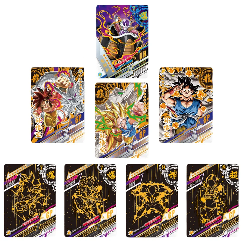 Dragon ball coleção cartão brilhante son goku saiyan vegeta negociação proxy flash cartões gam anime batalha carte para crianças presente brinquedo