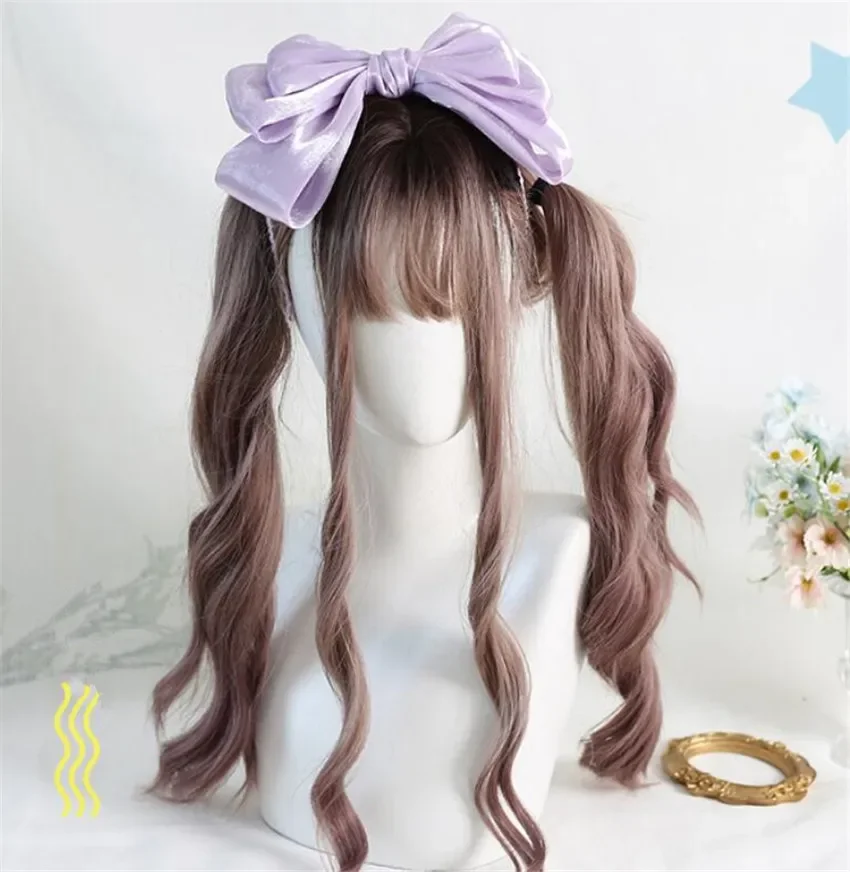 Prinzessin Perlglanz Großen Bogen Band Stirnband Frauen Haar Zubehör Lolita Cosplay Weibliche Kopfbedeckungen B2309