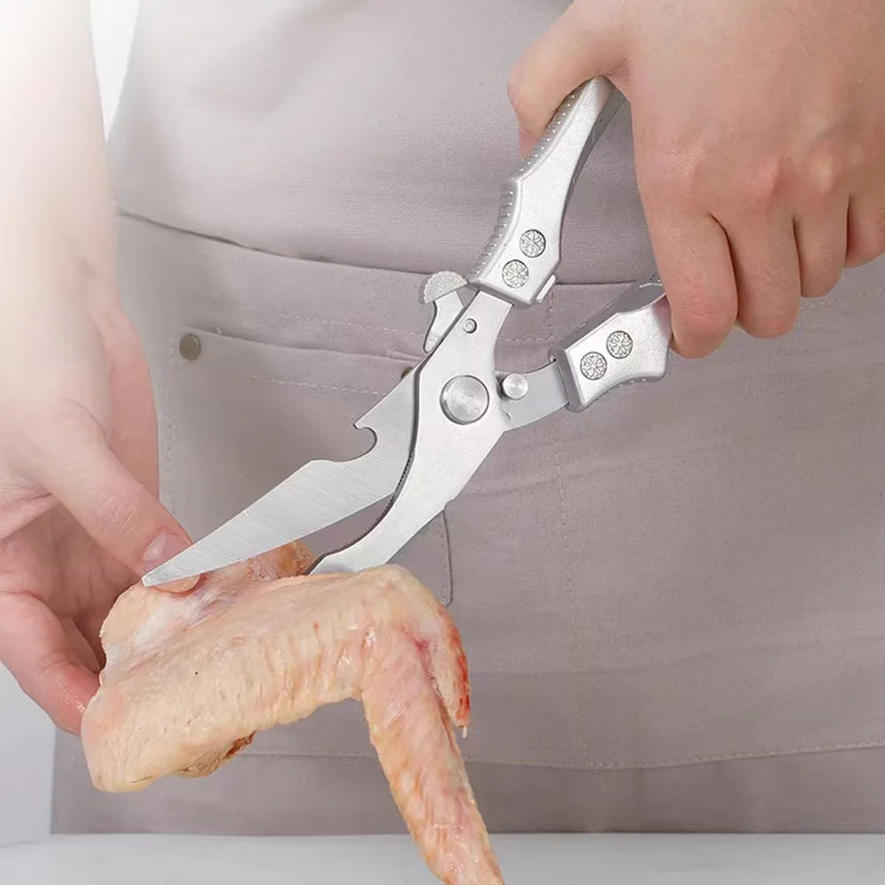 2025 new Stainless Steel Chicken Bone Scissors Kitchen Scissors Household Food Scissors Fish Chicken Duck Cutter Scissors Knife