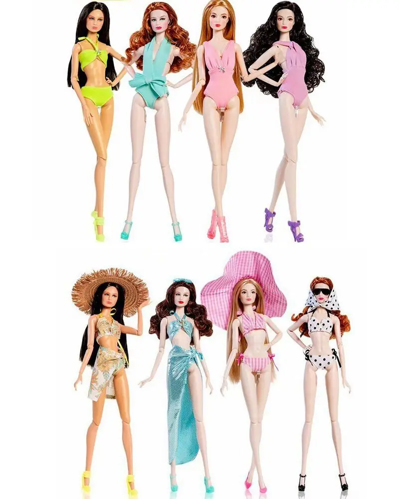 Charmant Strand 1/6 Poppenkleertjes voor Barbie Outfits Badpak Badmode Bikini Avondjurk voor Barbie Pop Accessoires Jurk 11.5"