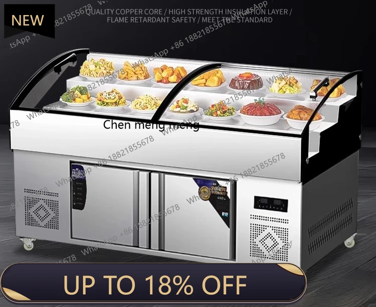 

MF BBQ seafood refrigerated cabinet Commercial cold vegetable cabinet Fruit fishing, skewers a la carte cabinet