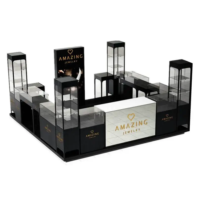 

customized.New Arrival Retail Jewellery Shop Display Cabinet Display Showcase Custom Jewelry Kiosk Shopping Mall