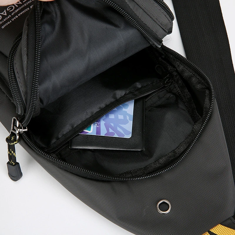 Men's Women's Crossbody Chest Bag Waterproof Multi-Compartment Oxford Shoulder Messenger Business Travel Daily Commute Organizer