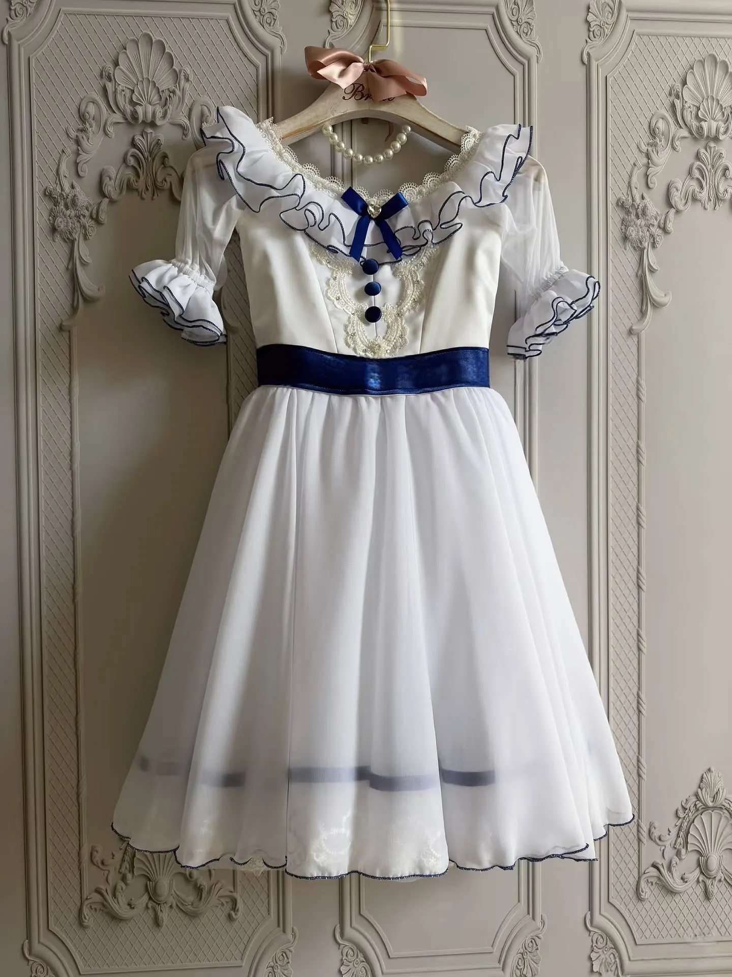 Adult Women White Ballerina Dress Girls Tutu Ballet Skirts Performance Costume Dancing Graduation Party Ballet Dress