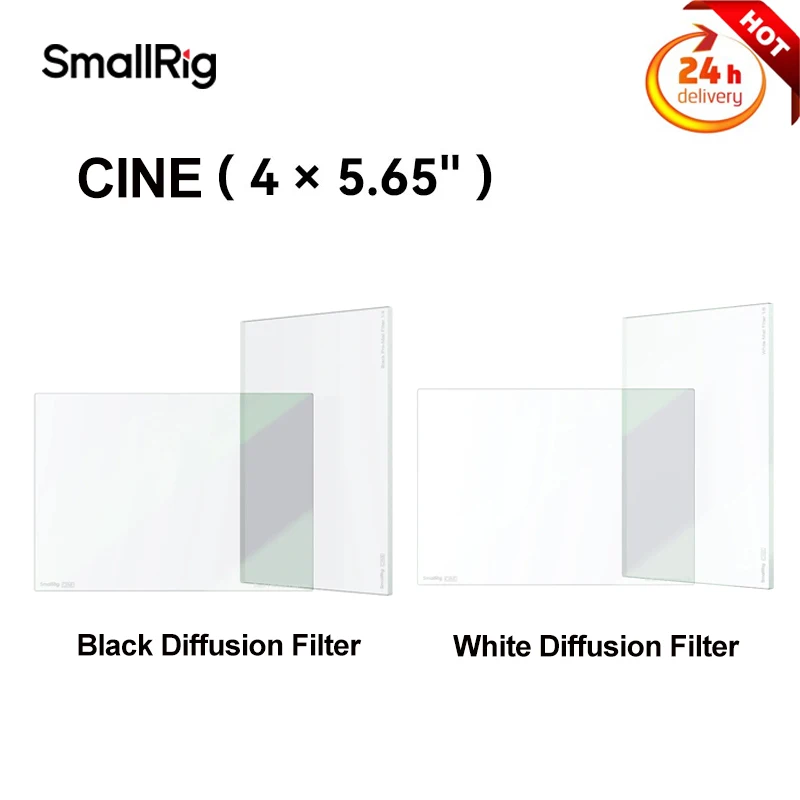 SmallRig CINE 4 x 5.65" White /Black Diffusion Filter 1/4 Stop 1/8 Stop Filter Kit 4740/4741/4742/4743, for Video Production