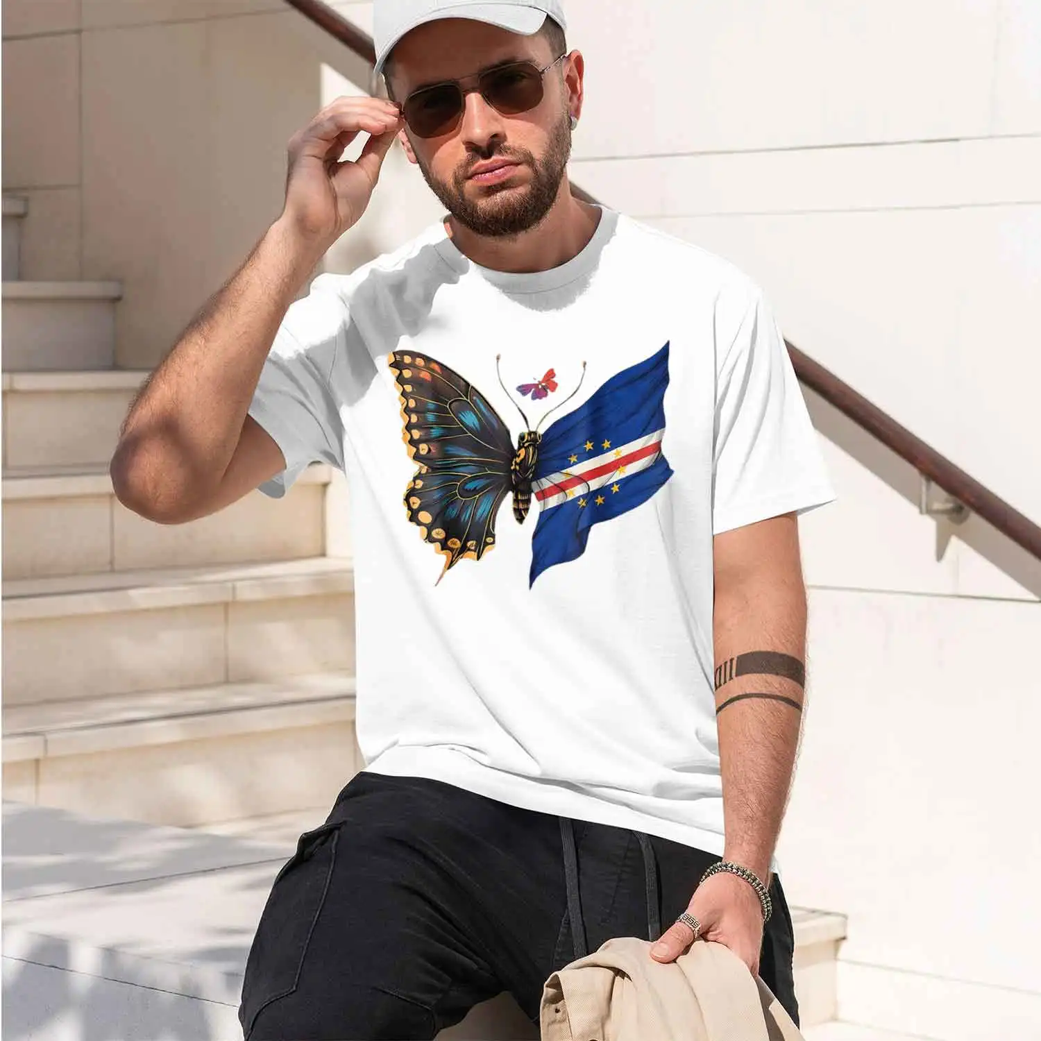 Cabo Verde Ce Verdean Roots Ce Verde Flag T-Shirt Breathable and Comfortable Kawayi Y2k Grh Tee Vintage Clothes 2026 New Model S