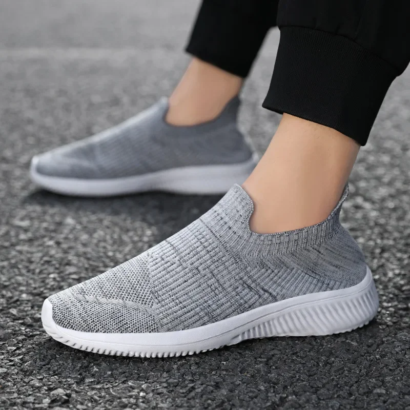 Sepatu Slip-on Kasual Pria Wanita, Sneaker Tenis lari Skateboard satu Pedal pasangan musim panas