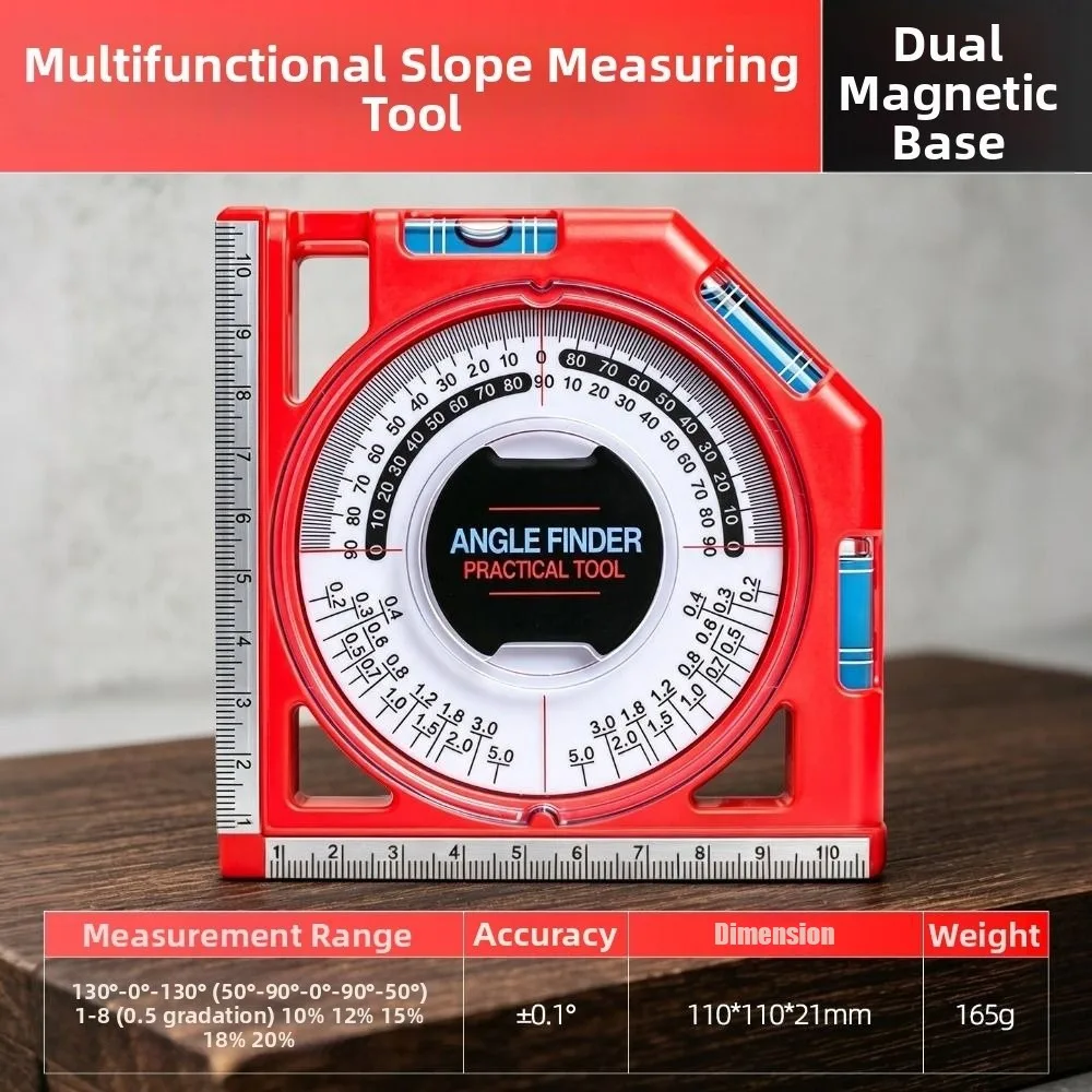 Multi-function Level Bubble Angle Finder Clear Scale Dial High Accuracy Inclinometer Slope Scale Measuring Tool Angle Gauge