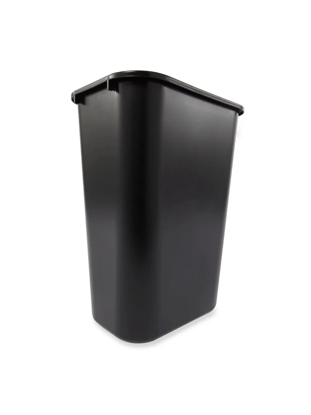سلة مهملات قابلة للتكديس سعة 10.25 جالون، سلة قمامة بلاستيكية شديدة التحمل للمكتب/المنزل تحت المكتب/الحوض، عبوة من 4 قطع باللون الأسود