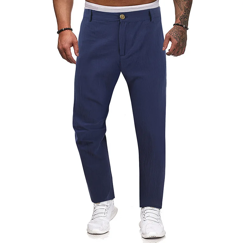 

Men's Spring and Autumn Solid Color Casual Pants