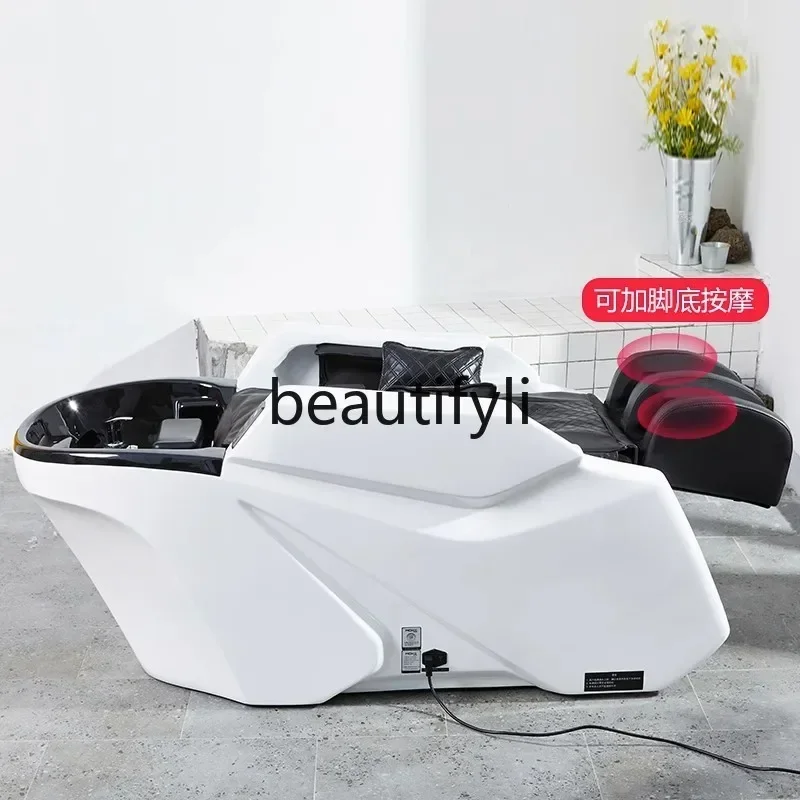 

SS Barber shop special constant temperature water circulation automatic hair salon multi-functional head treatment bed