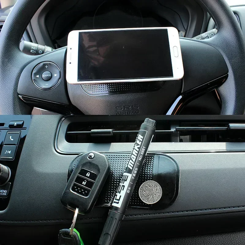 Car Non-Slip Mat Magic Anti-Slip Slide-Proof Pad Dashboard Sticky Dash Adhesive Cell Phone Mobile Holder Black Silicone Mat