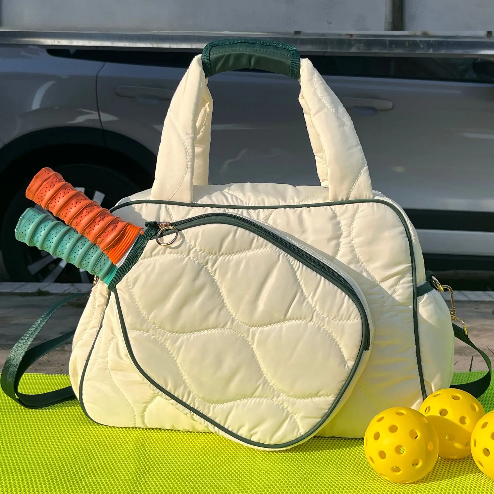 Handheld or Crossbody Pick Racket Bag for Outdoor Fitness Travel Sports Multifunctional Tennis Bag Badminton Racket Bag