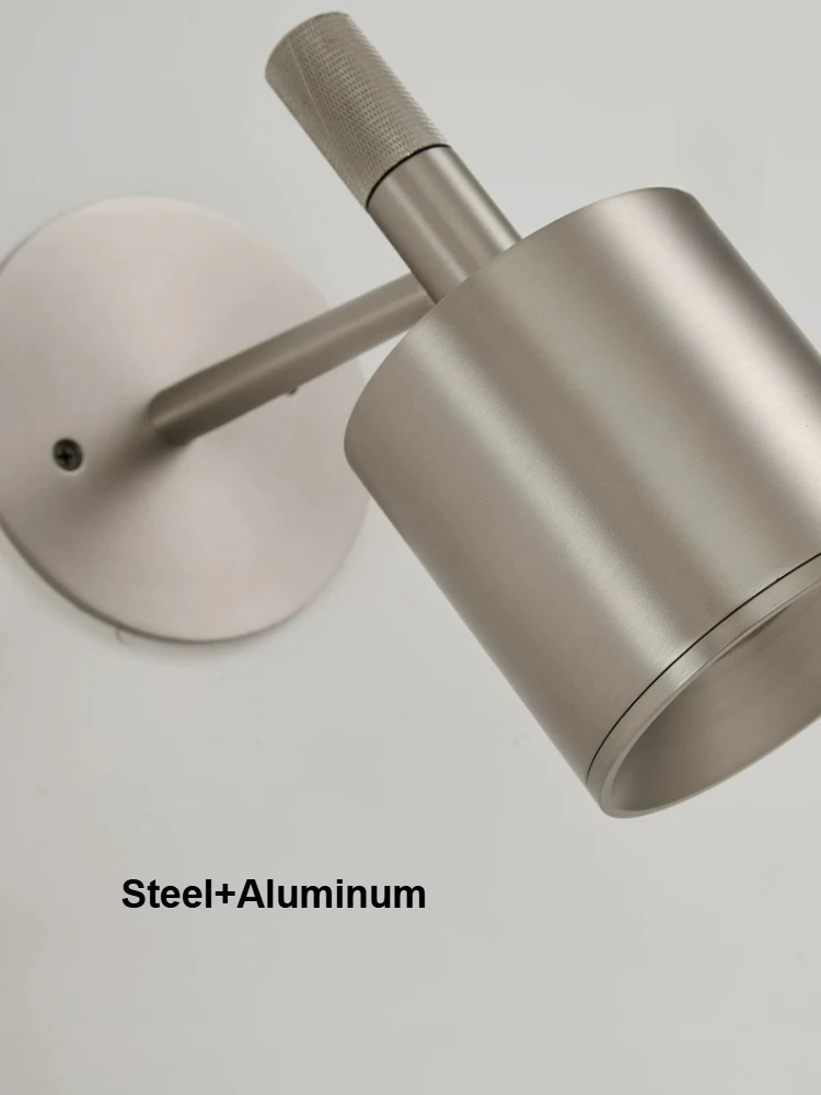 Bauhaus industrial stainless steel wall lamp GU10 LED modern bedroom bedside wall light reading corridor decor atmosphere lamp - view 5