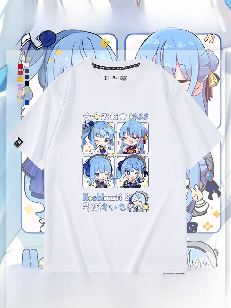 

Хлопковая футболка Hololive Virtual Broaastervt Star Street Meteor Loose Cotton T-shirt ort Sve ex Youth Fashion Summer Tee