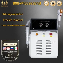 Laser removal of tattoos, acne, skin pigmentation, portable painless hair removal machine, two in one beauty treatment