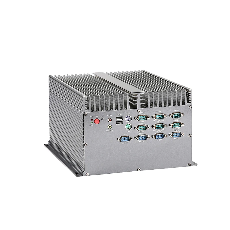 Fanless Compact  i7 Embedded   Industrial Computer mini box pc  4LAN 10COM 10USB With 2PCI  expansion slot