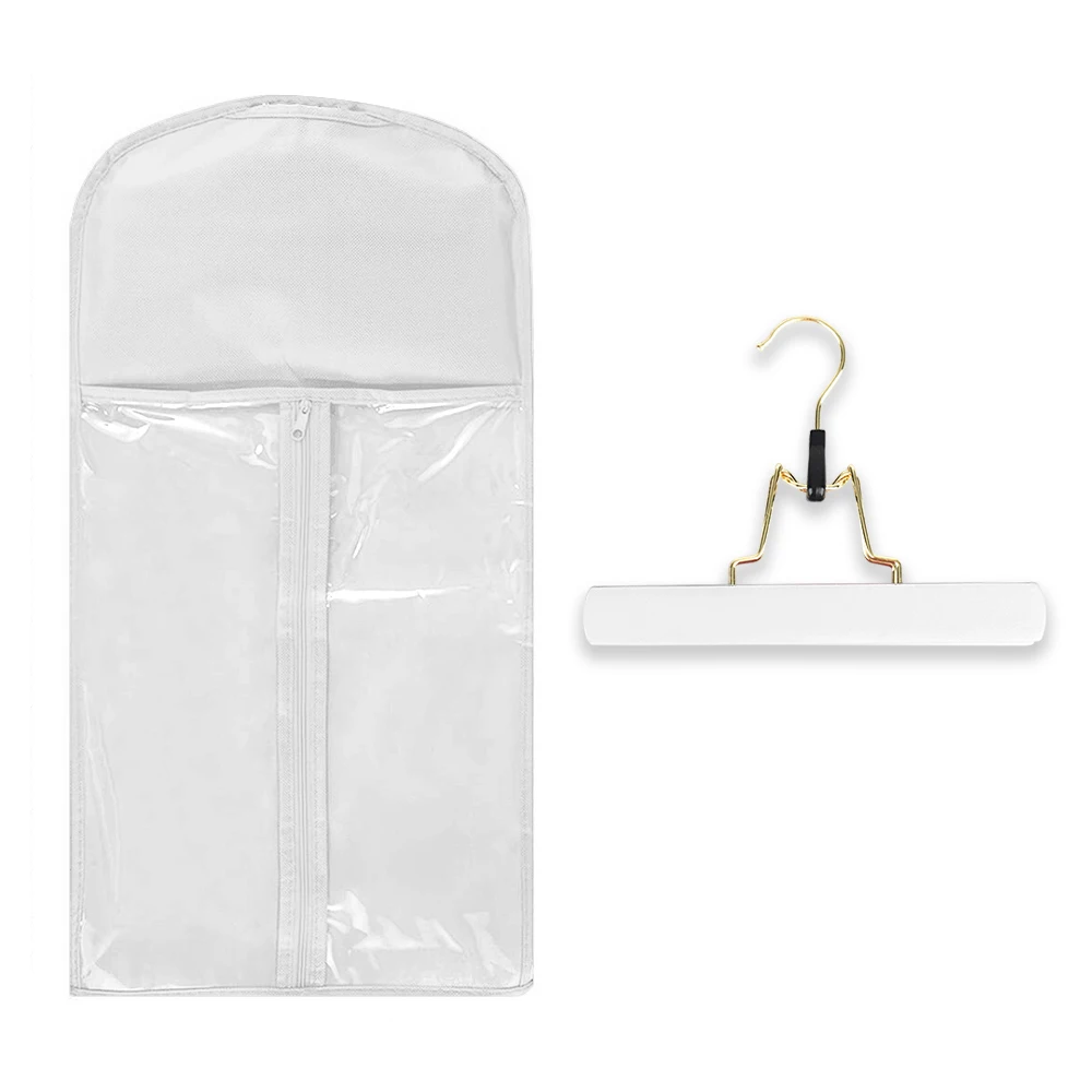 حقيبة تخزين وصلات الهواء من ARLANY، حامل قوي لتطويل الشعر، بدلة محمولة مقاومة للغبار مع سحاب شفاف للإغلاق