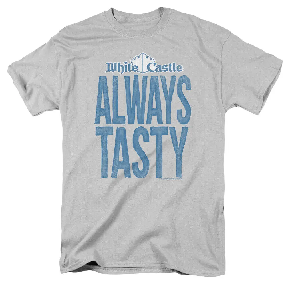 White Castle Always Tasty T Shirt Mens Licensed Hamburger Silver