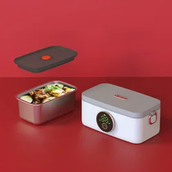 Portable Electric Heating Lunch Box Wireless USB Rechargeable Free-water Lunch Box 16000mAh 1L Lunch Box Warmer Food Box