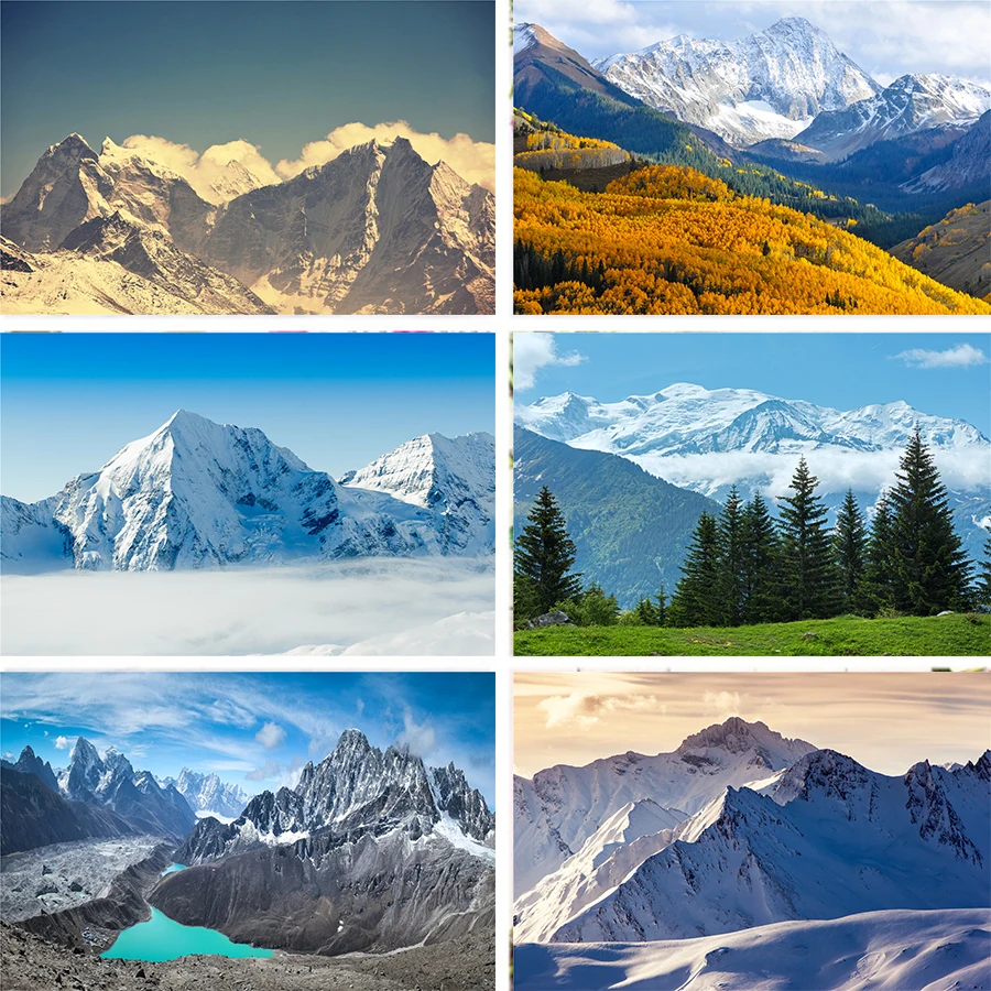 Nitree-telón de fondo para estudio fotográfico, telón de vinilo con paisaje Natural, bosque de pino, nieve, montaña, accesorios de fotografía