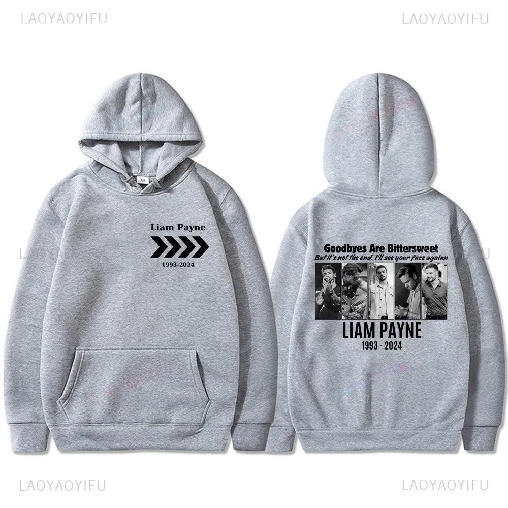 Liam Payne Goodbyes and Bittersweet Hoodies Vintage Harajuku Gothic Clothes Unisex Winter Drop Shoulder Sweatshirt Streetwear