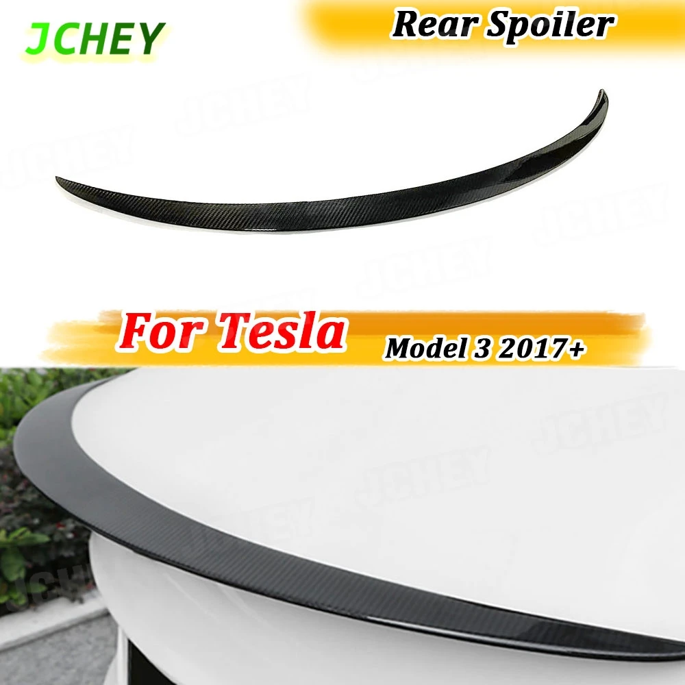 

JCHEY Dry Carbon FRP задний спойлер для губ, комплекты кузова для Tesla Model 3 2017 + задний спойлер для багажника, расширение крыльев