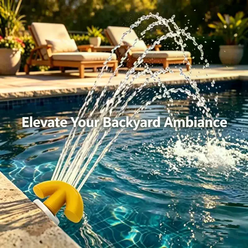 Universal Swimming Pool Fountain Waterfall Sprinkler Aeration Cooling System Easy Install For Above Ground & Inground Pool