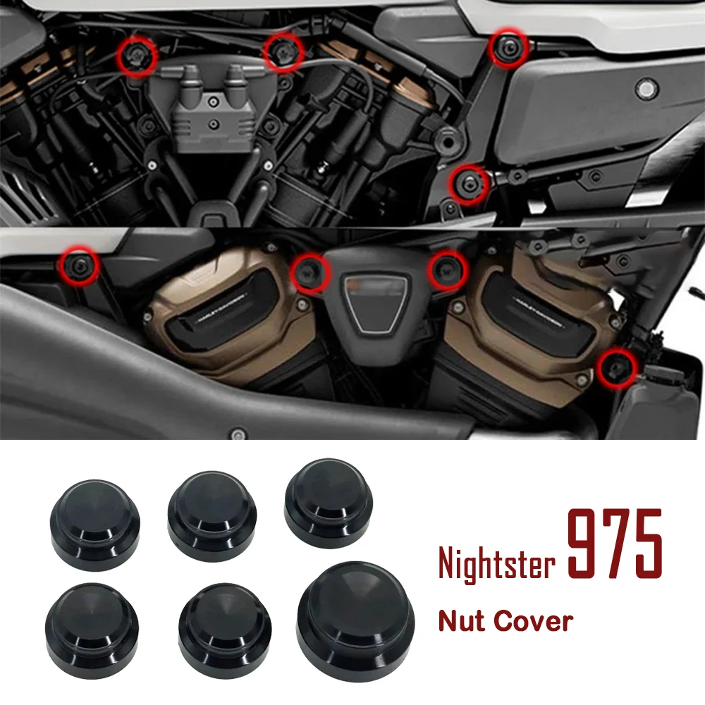 

For Harley Sportster S 1250 RH1250 S Nightster 975 RH975 S Motorcycle Nut Cover CNC Premium Design Nut Cover 2022-2023