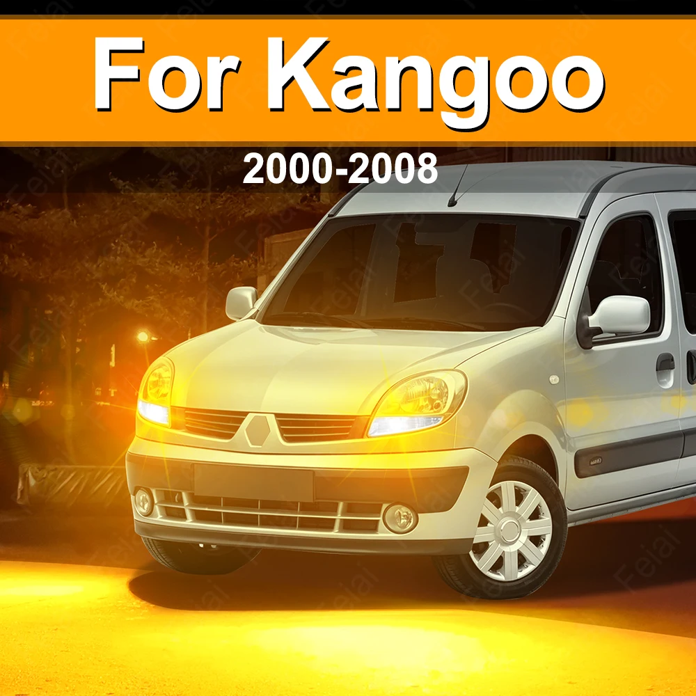 Turn Signal LED Lights For Renault Kangoo Express Accessories Indicator Light Bulb Amber 2000-2002 2003 2004 2005 2006 2007 2008