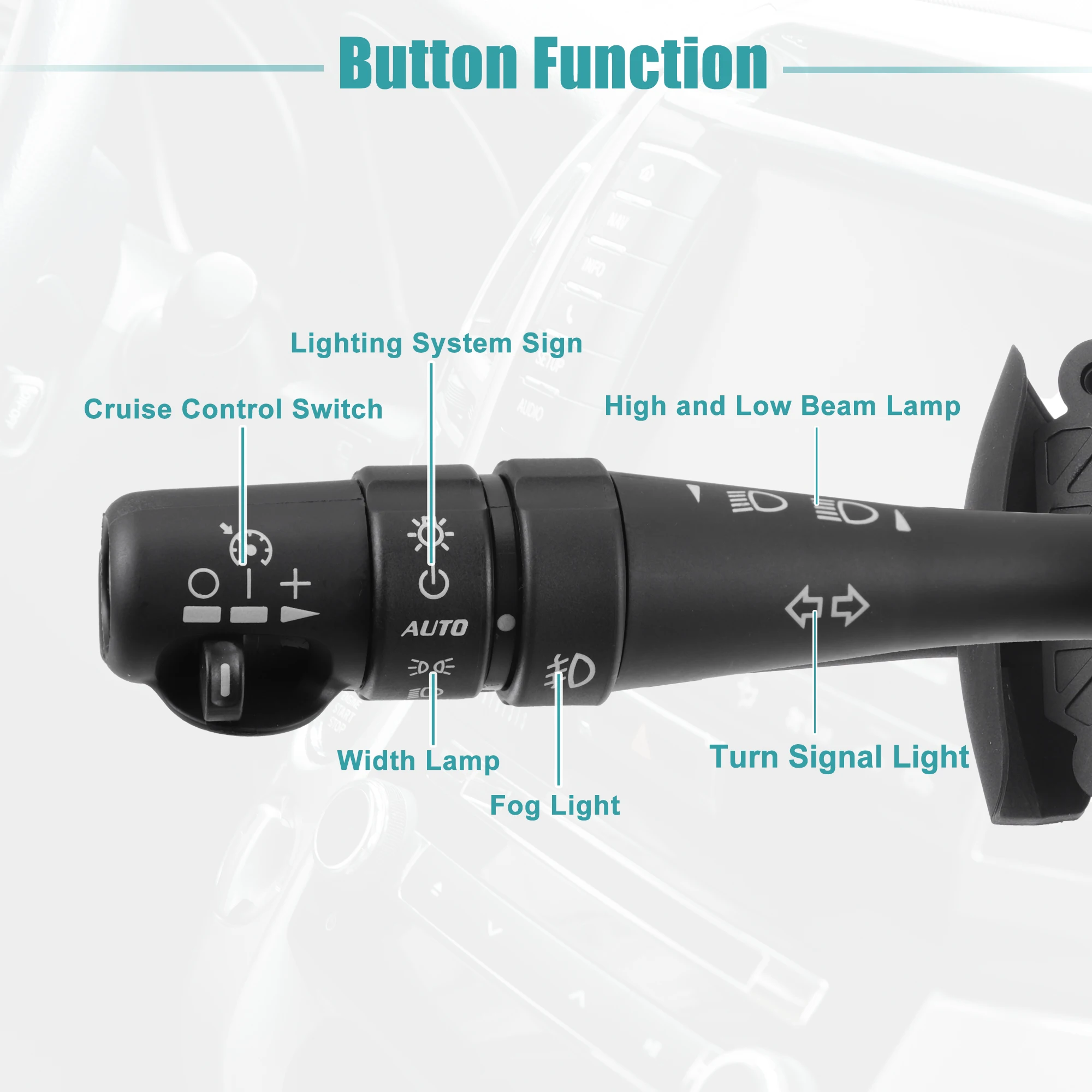 X Autohaux Car Steering Column Turn Signal Combination Switch Cruise Control Switch 15237469 for Pontiac 2006-2008 Accessories