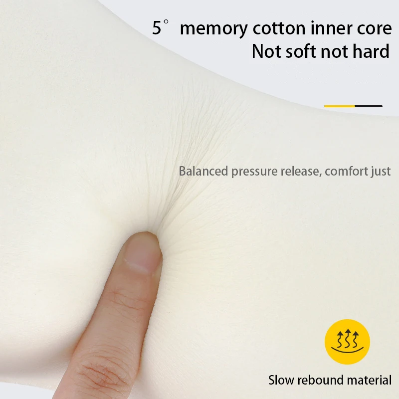 Car Neck Headrest Pillow Memory Foam Car Seat Neck Pillow Breathable Crystal Velvet Head And Neck Support For Sleep Pillow