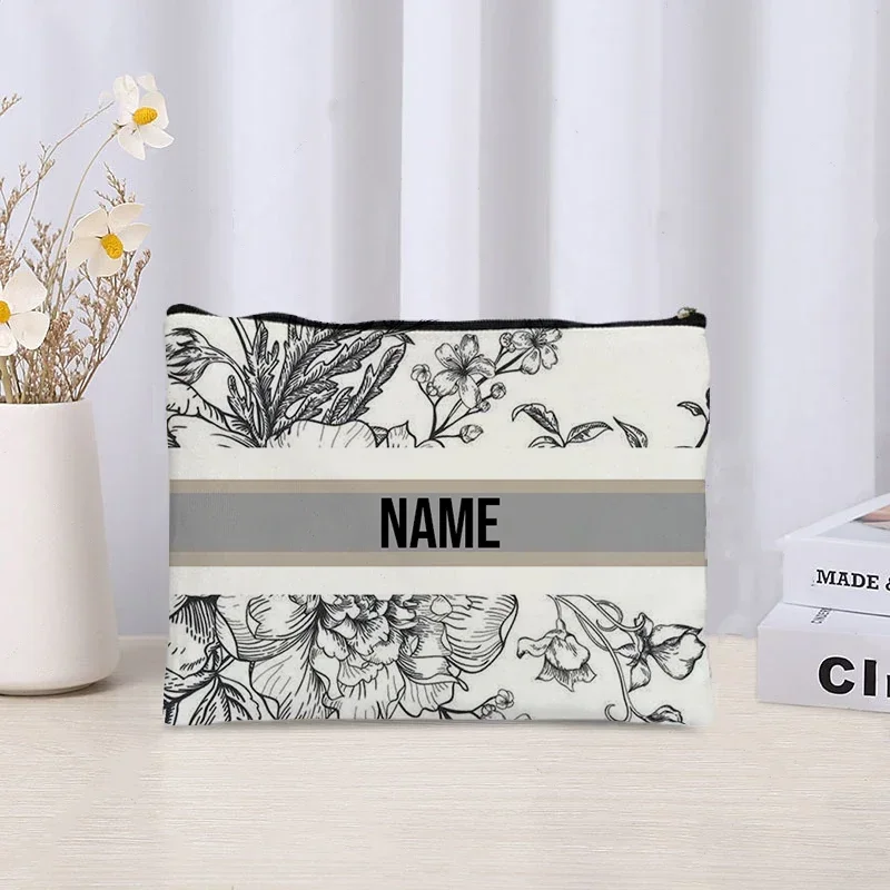 Borsa per il trucco con nome personalizzato regalo per damigella d\'onore borsa laterale per wc di marca di lusso per Organizer cosmetico da viaggio