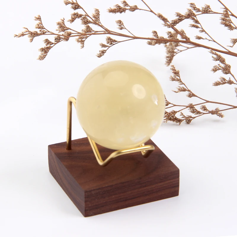 5*5 New style wooden crystal displays stone base glass ball holder sphere stand