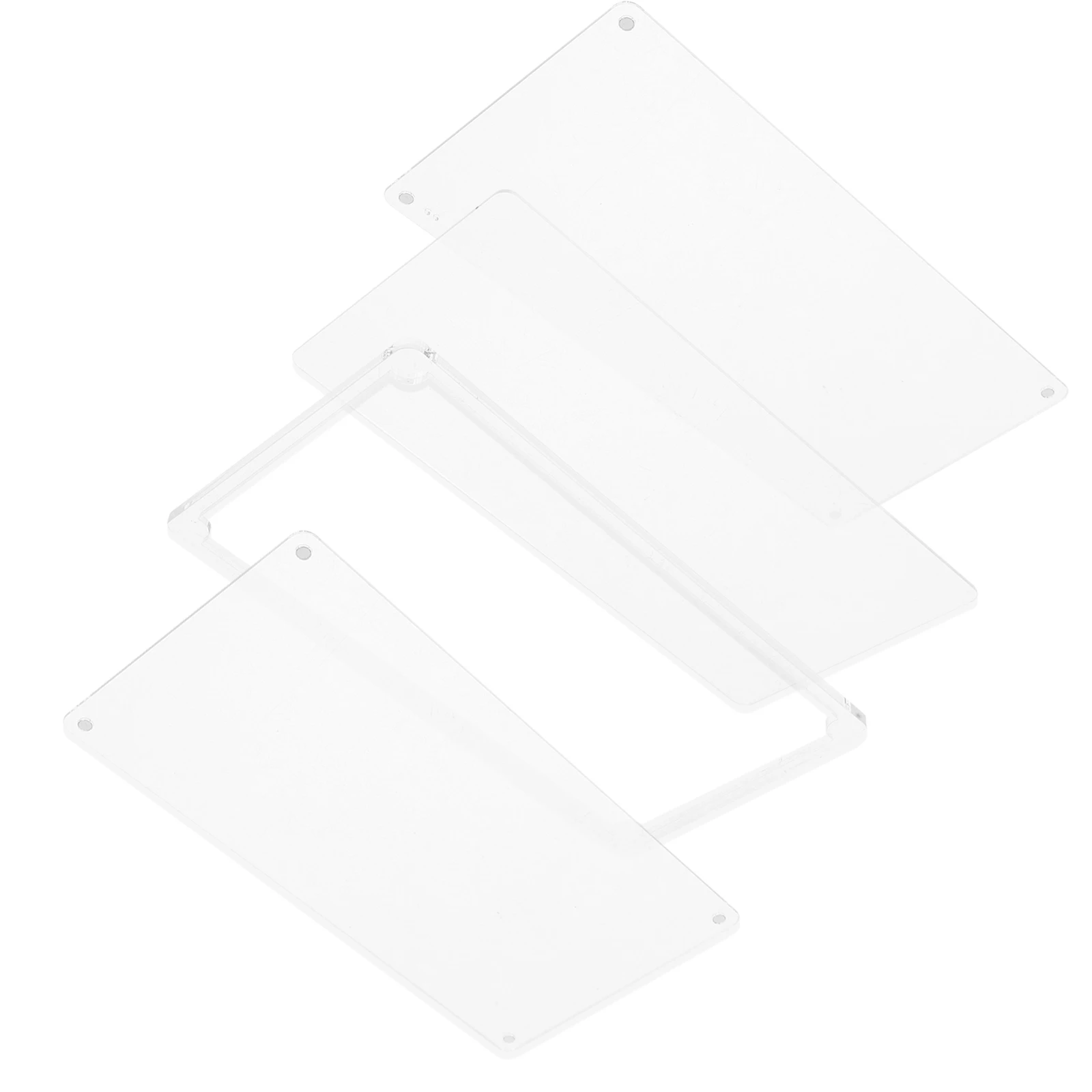 

4 Pcs Acrylic Board Material for Painting Blank Metal Signs Magnetic Transparent Diy Plate Crafting