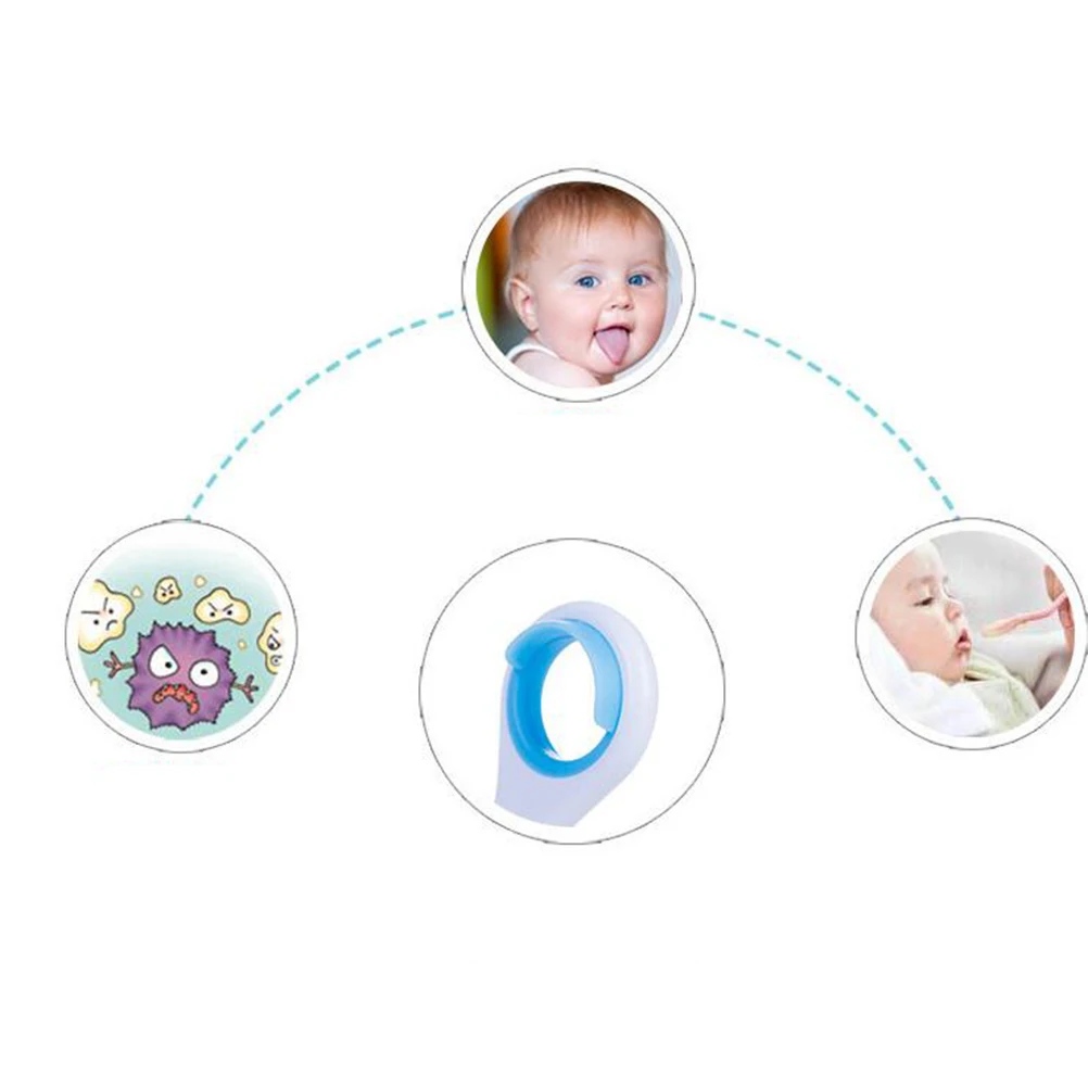 

Детская зубная щетка Ультрамягкая пищевая силиконовая набор для ухода за полостью рта для младенцев Двусторонняя щетка для чистки зубов малыша Нежная без BPA